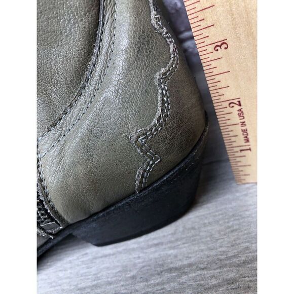 Baske California Green Western Zip Pointed Toe Heel Boots Women Sz 7.5M US/38EU - Picture 15 of 16